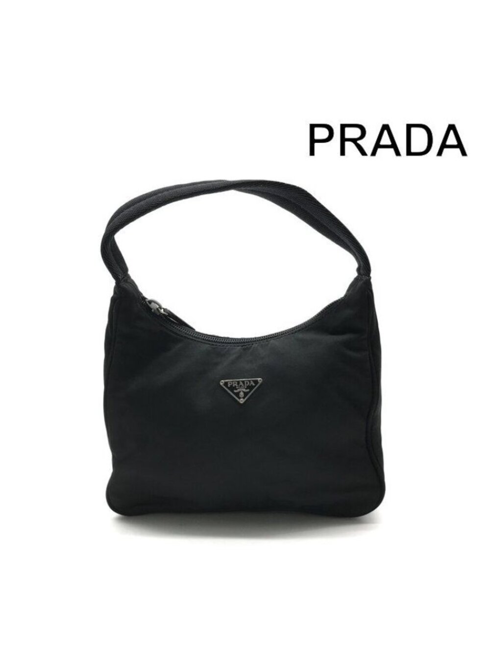 Prada Nylon Pouch Shoulder Bag Black Case